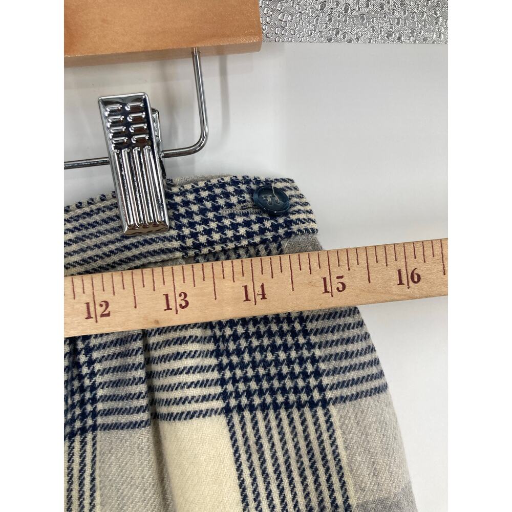 Vintage Pendleton Plaid Gray Cream Wool Lined Skirt Women’s 14 - Picture 6 of 8